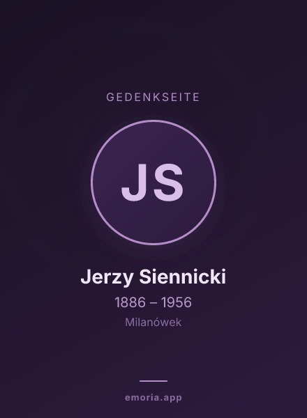 Gedenkportrait von Jerzy Siennicki