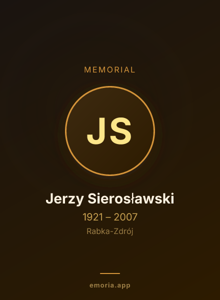 Memorial portrait of Jerzy Sierosławski