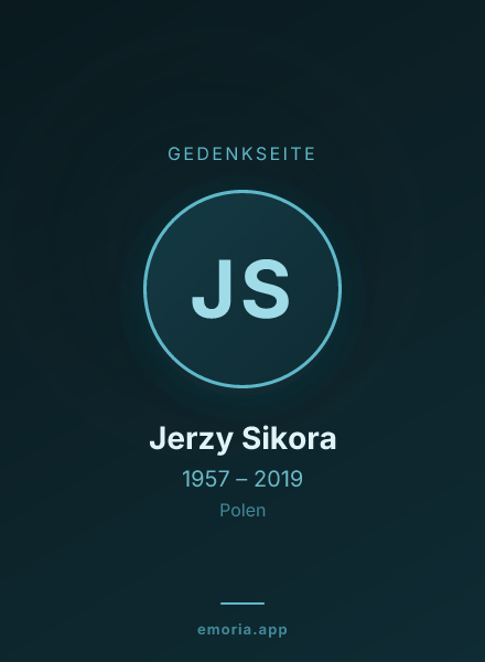Gedenkportrait von Jerzy Sikora