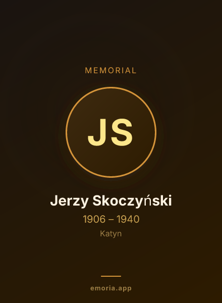 Memorial portrait of Jerzy Skoczyński