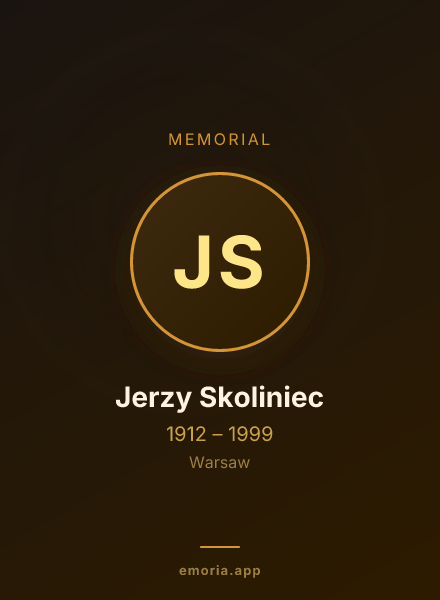 Memorial portrait of Jerzy Skoliniec