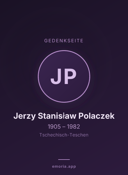 Gedenkportrait von Jerzy Stanisław Polaczek