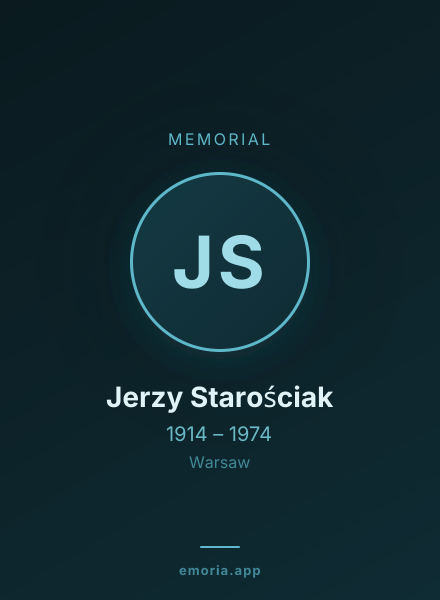 Memorial portrait of Jerzy Starościak