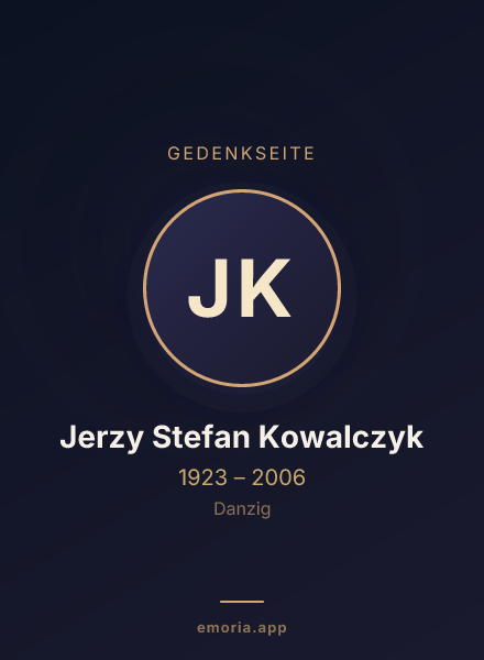 Gedenkportrait von Jerzy Stefan Kowalczyk