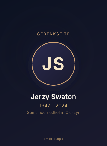Gedenkportrait von Jerzy Swatoń