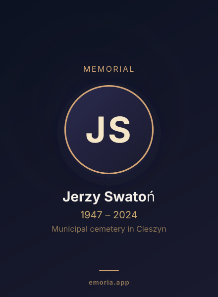 Memorial portrait of Jerzy Swatoń