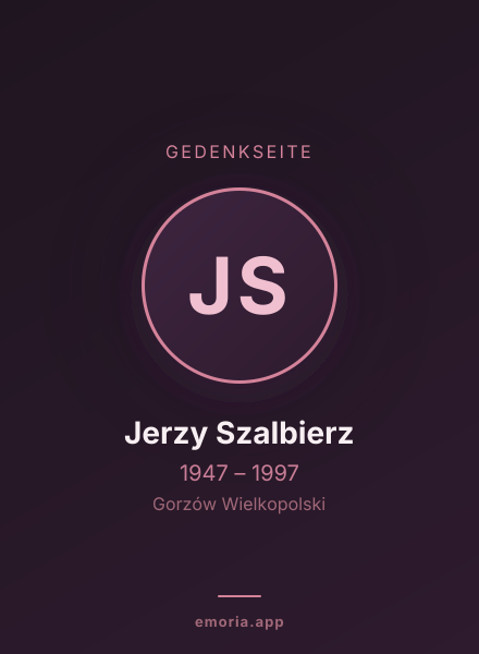 Gedenkportrait von Jerzy Szalbierz