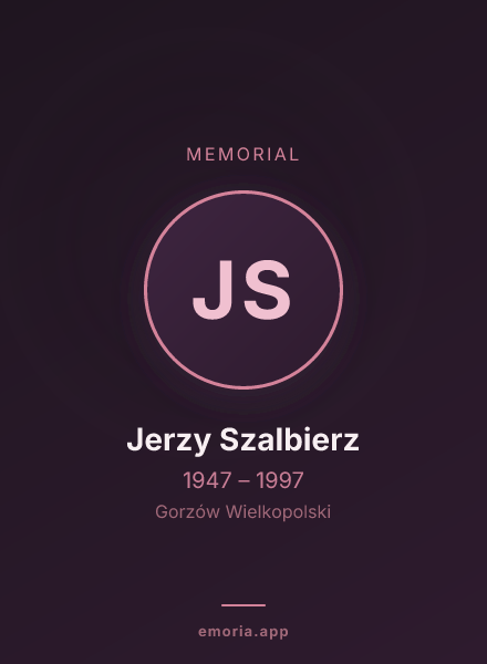 Memorial portrait of Jerzy Szalbierz