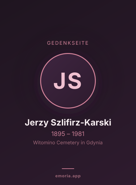 Gedenkportrait von Jerzy Szlifirz-Karski