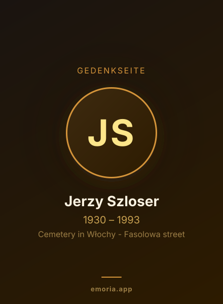 Gedenkportrait von Jerzy Szloser