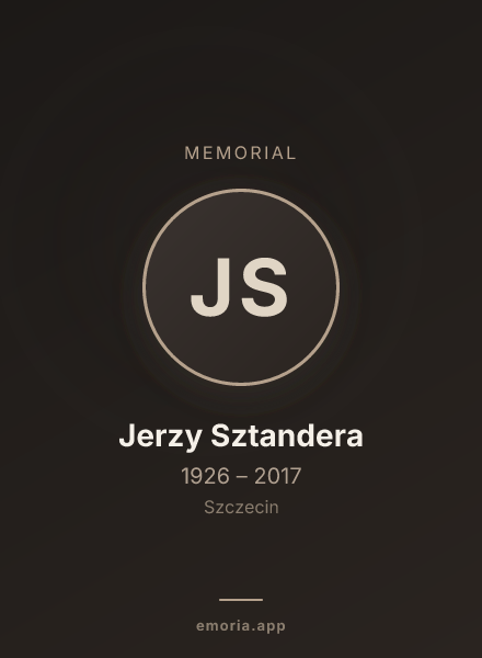 Memorial portrait of Jerzy Sztandera
