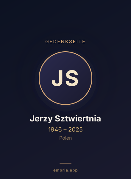 Gedenkportrait von Jerzy Sztwiertnia