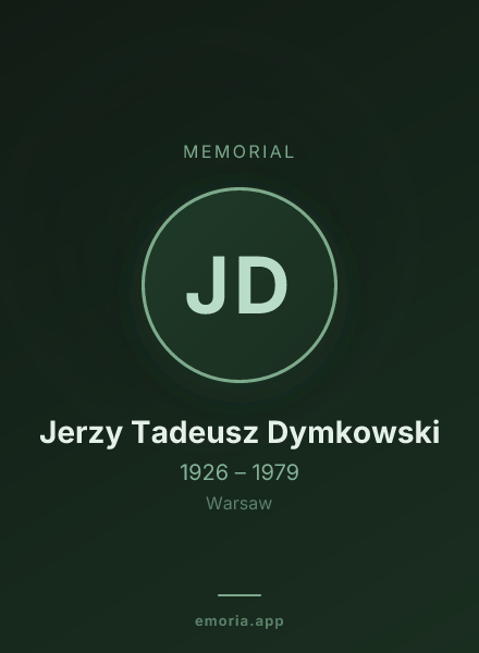 Memorial portrait of Jerzy Tadeusz Dymkowski