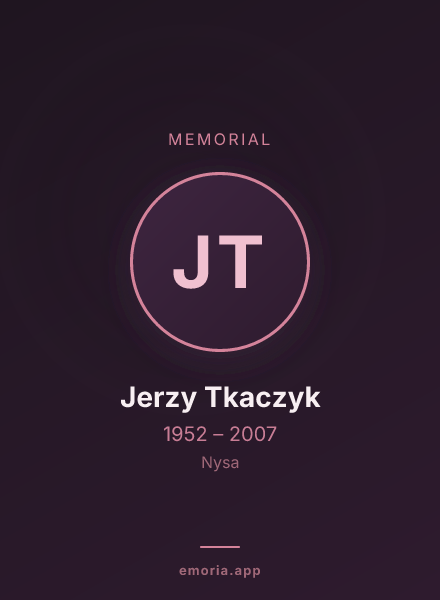 Memorial portrait of Jerzy Tkaczyk