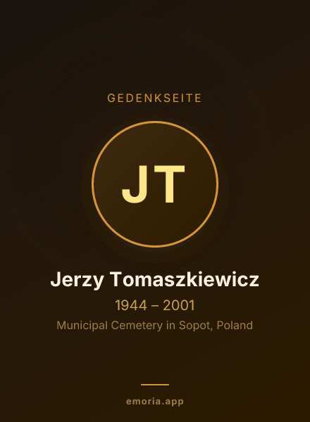 Gedenkportrait von Jerzy Tomaszkiewicz