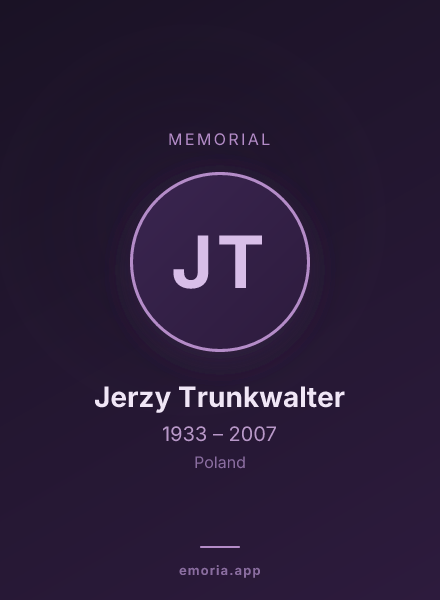 Memorial portrait of Jerzy Trunkwalter