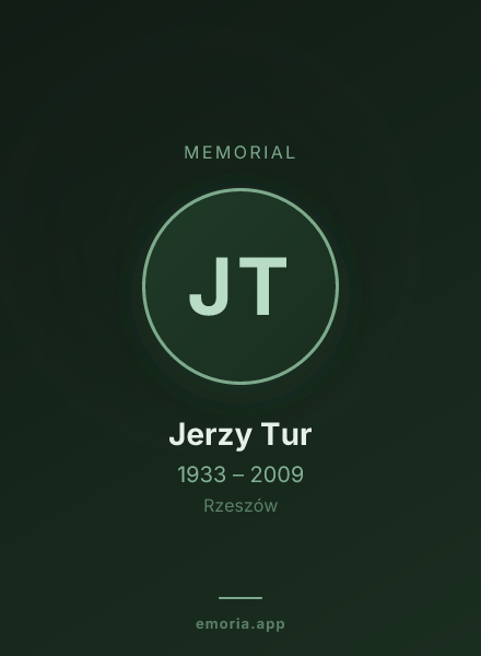 Memorial portrait of Jerzy Tur