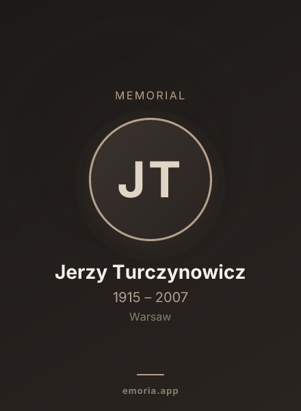 Memorial portrait of Jerzy Turczynowicz