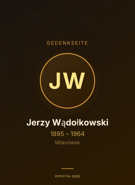 Gedenkportrait von Jerzy Wądołkowski