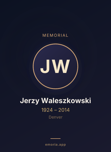 Memorial portrait of Jerzy Waleszkowski