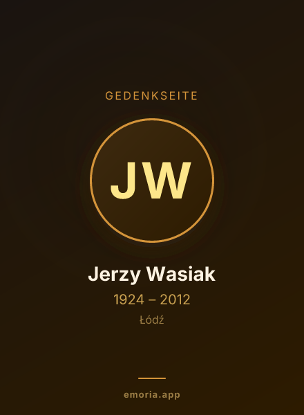 Gedenkportrait von Jerzy Wasiak