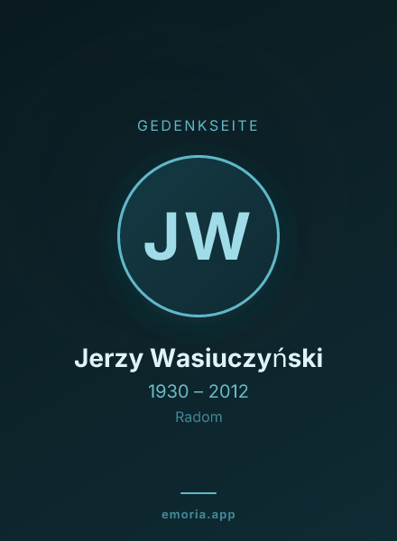 Gedenkportrait von Jerzy Wasiuczyński