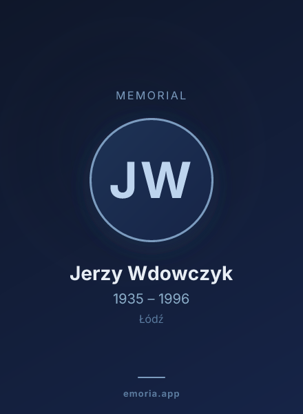 Memorial portrait of Jerzy Wdowczyk