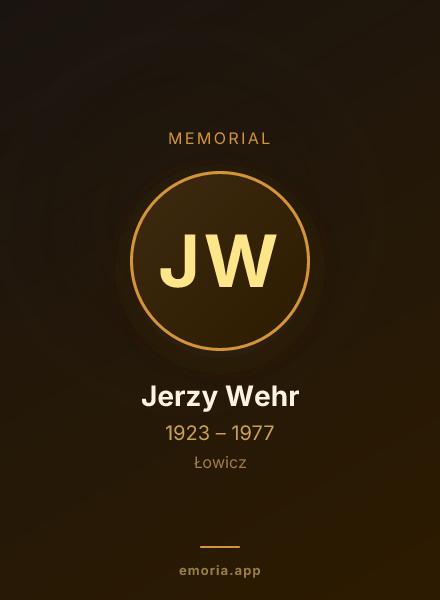 Memorial portrait of Jerzy Wehr