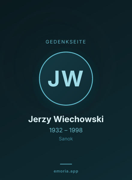 Gedenkportrait von Jerzy Wiechowski