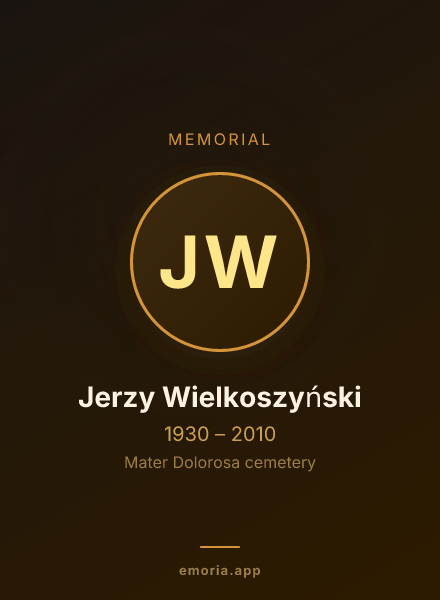 Memorial portrait of Jerzy Wielkoszyński