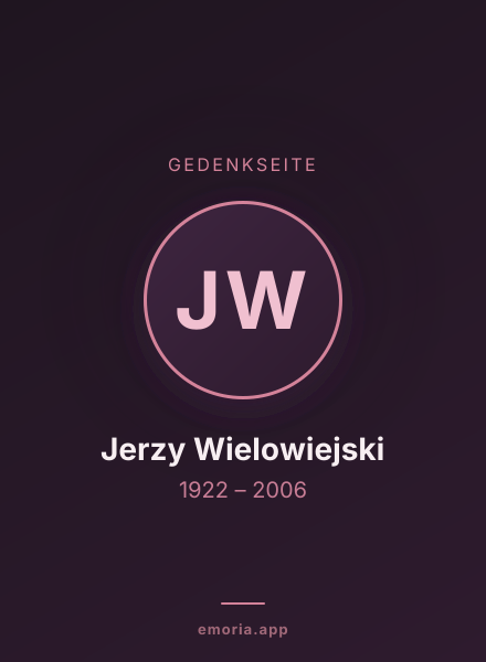 Gedenkportrait von Jerzy Wielowiejski