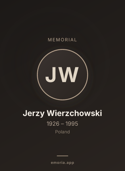 Memorial portrait of Jerzy Wierzchowski