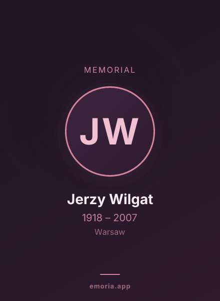 Memorial portrait of Jerzy Wilgat