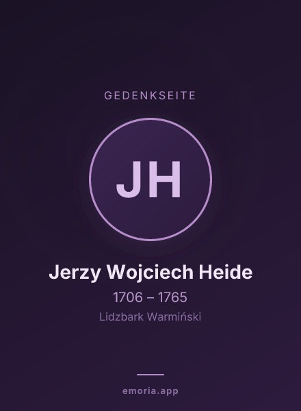 Gedenkportrait von Jerzy Wojciech Heide