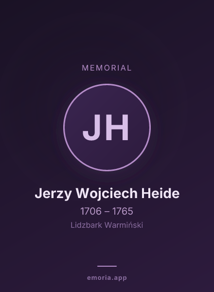 Memorial portrait of Jerzy Wojciech Heide
