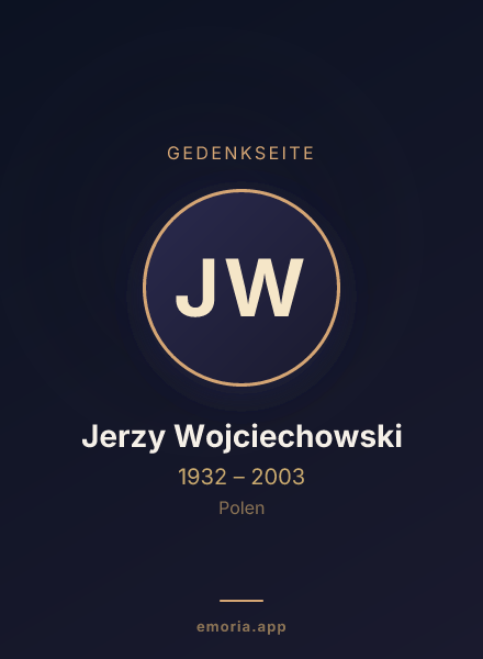 Gedenkportrait von Jerzy Wojciechowski