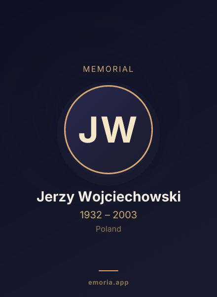 Memorial portrait of Jerzy Wojciechowski