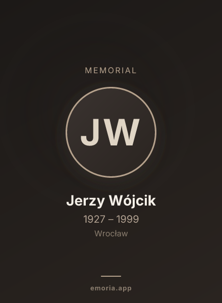 Memorial portrait of Jerzy Wójcik