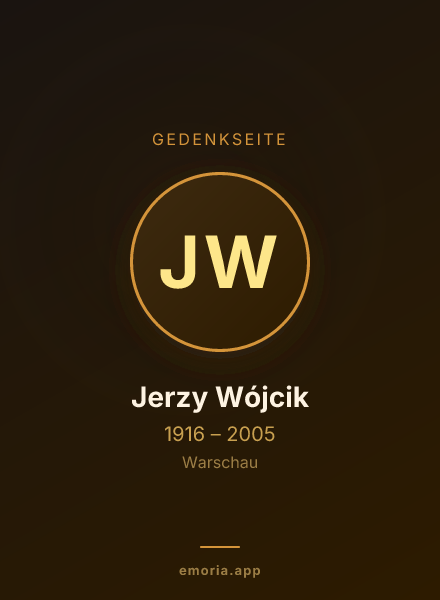 Gedenkportrait von Jerzy Wójcik