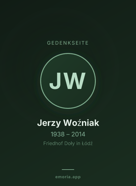 Gedenkportrait von Jerzy Woźniak