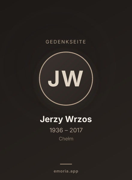 Gedenkportrait von Jerzy Wrzos