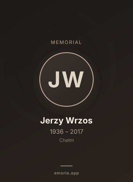 Memorial portrait of Jerzy Wrzos