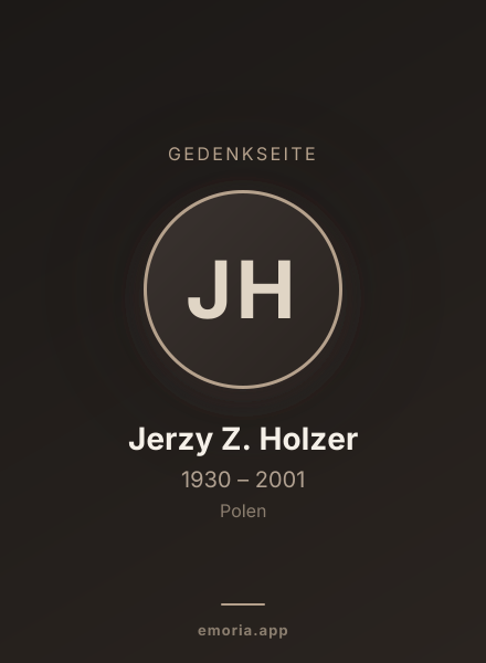 Gedenkportrait von Jerzy Z. Holzer