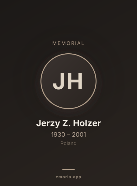 Memorial portrait of Jerzy Z. Holzer