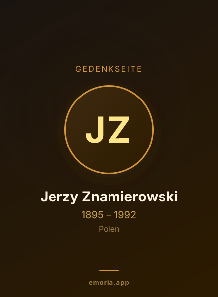 Gedenkportrait von Jerzy Znamierowski