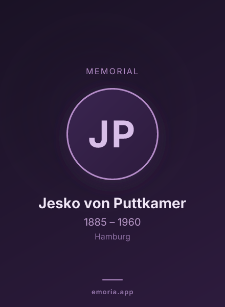 Memorial portrait of Jesko von Puttkamer