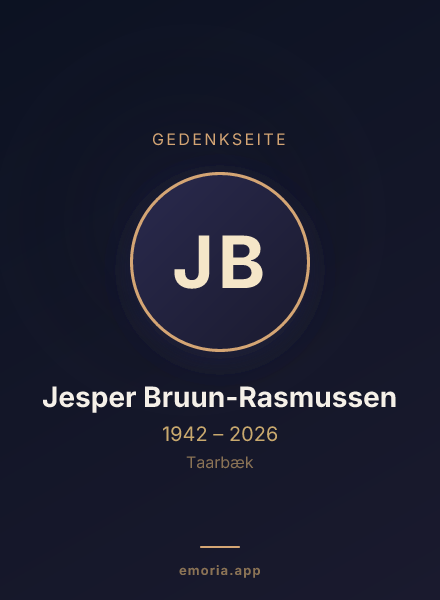 Gedenkportrait von Jesper Bruun-Rasmussen