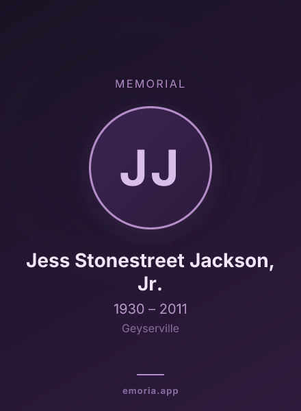 Memorial portrait of Jess Stonestreet Jackson, Jr.