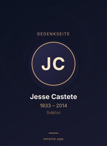 Gedenkportrait von Jesse Castete