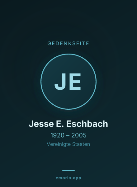 Gedenkportrait von Jesse E. Eschbach